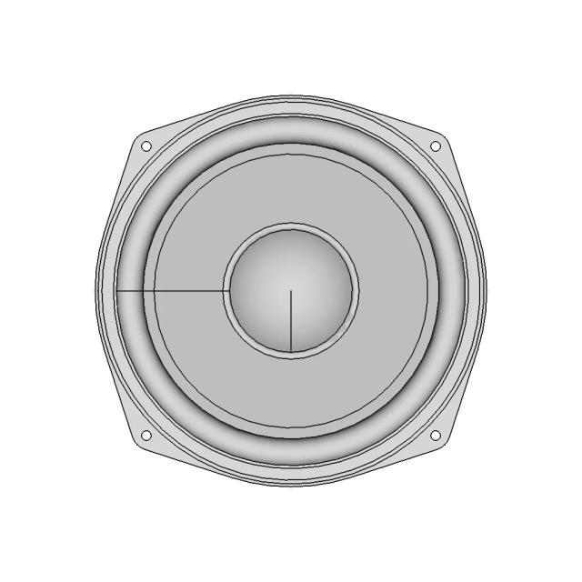ARN6614 Bass Speaker Semi-Accurate 3D Model