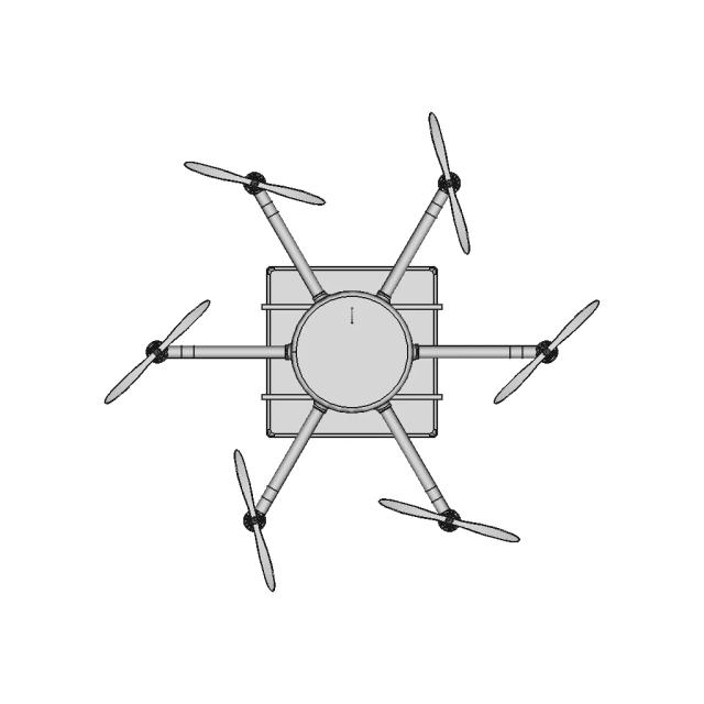 Hexacopter UAV Drone with Contactless Vaccine Delivery System