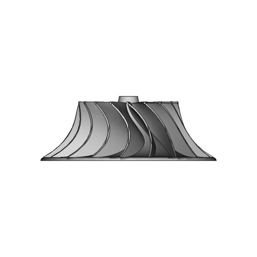 Jet Engine Compressor Blade with Hexagonal Center Extrusion