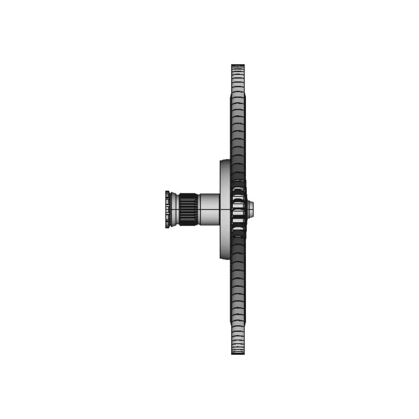 Turbine Assembly with Rear Bearing and Blade Retention Pins