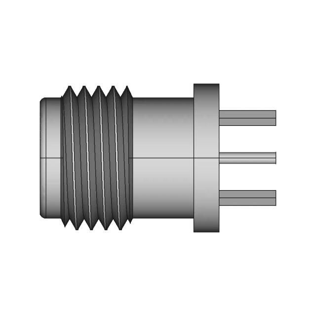 Amphenol RF TNC Coaxial Bulkhead Vertical PCB Connector Model