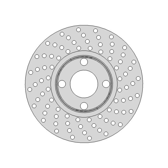 Ventilated Disc Brake Rotor for Automotive Applications