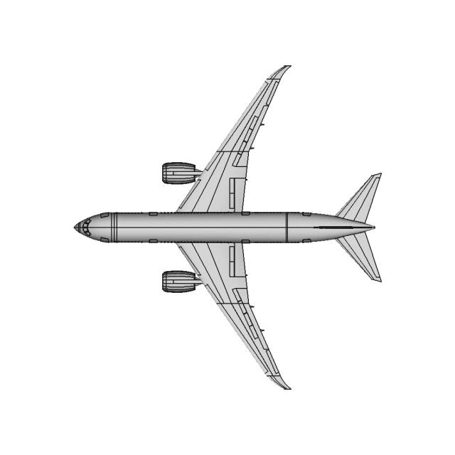 Detailed 3D Model of Boeing 787 Aircraft