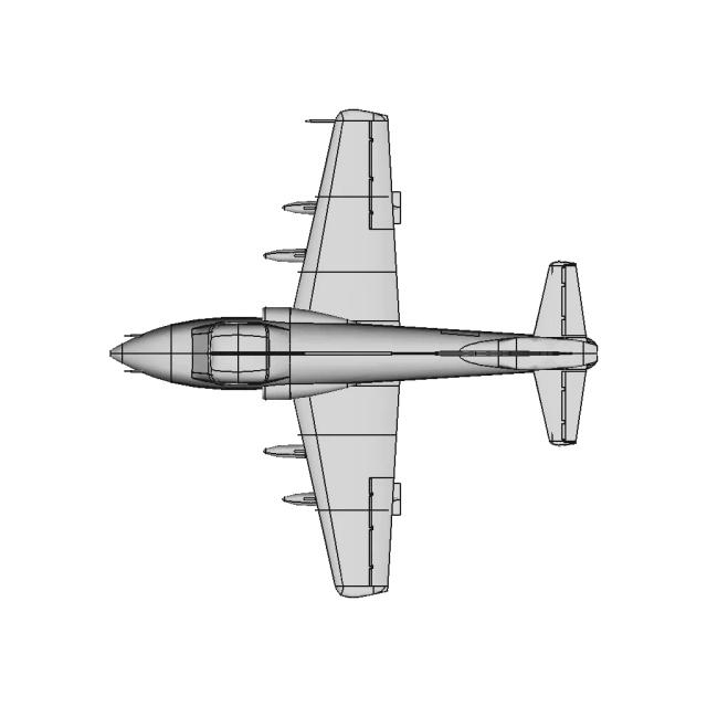 HJT 16 Kiran Mk2 Aircraft 3D Model