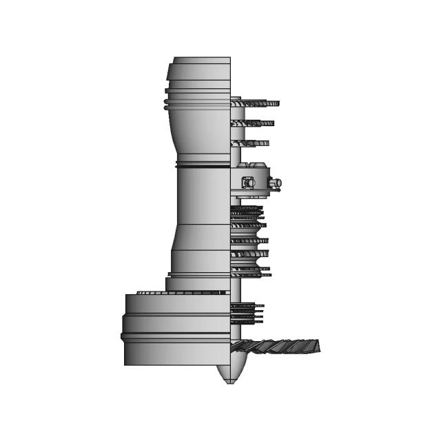 Modern Aircraft Jet Engine CAD Model