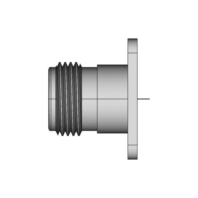 Amp / TE Connectivity N-Type Coaxial 1" 4-Hole Flange Connector Model