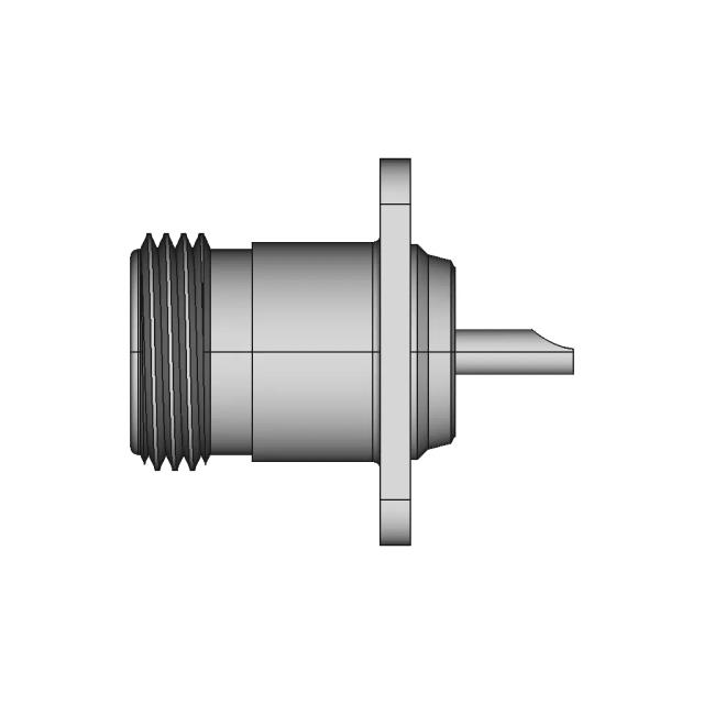 Amp / TE Connectivity N-Type Coaxial 1" 4-Hole Flange Connector Model