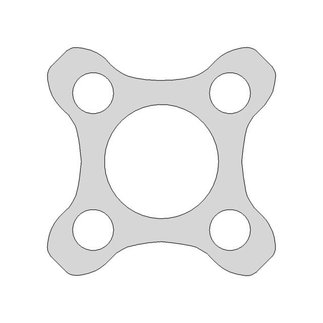 Quad Motor Mount for Vibration Dampening with 16x16 Mounting Pattern