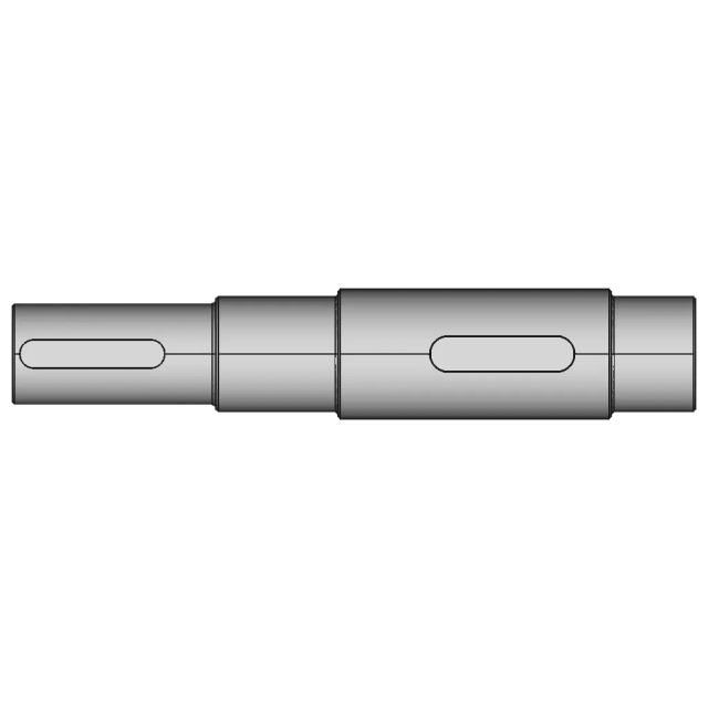 Stepped Cylindrical Shaft with Longitudinal Grooves for Torque Transmission