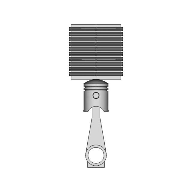 Precision Engine Piston CAD Model