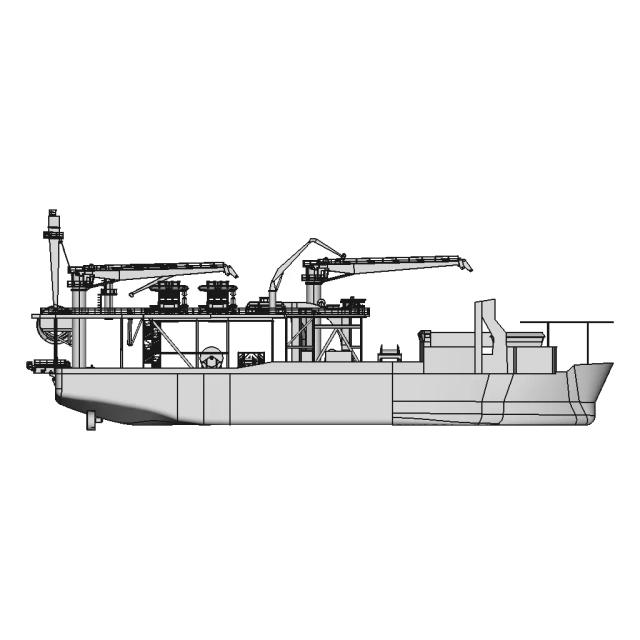 Flexible Line Launching Vessel CAD Model