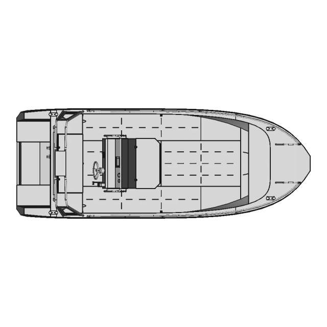 Center Console Boat Hull 5.92m Length 2.23m Beam