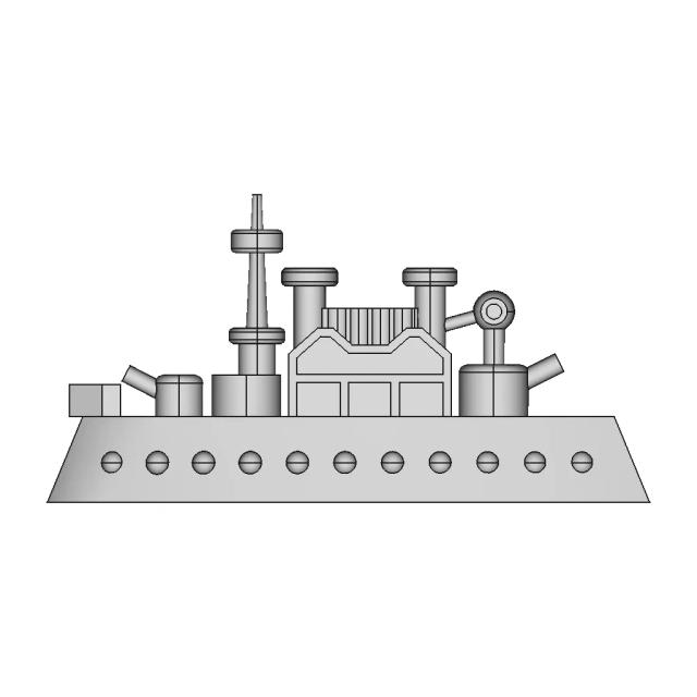 Monopoly Battleship Token 3D Model for Board Game Accessories