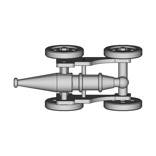 Cannon Mechanical Component CAD Model