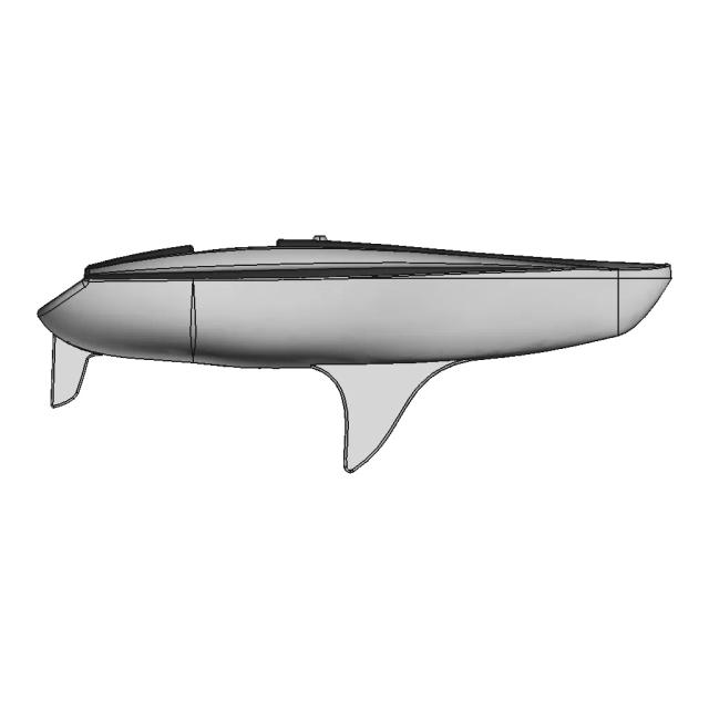 Sailboat Model Featuring Shark Design