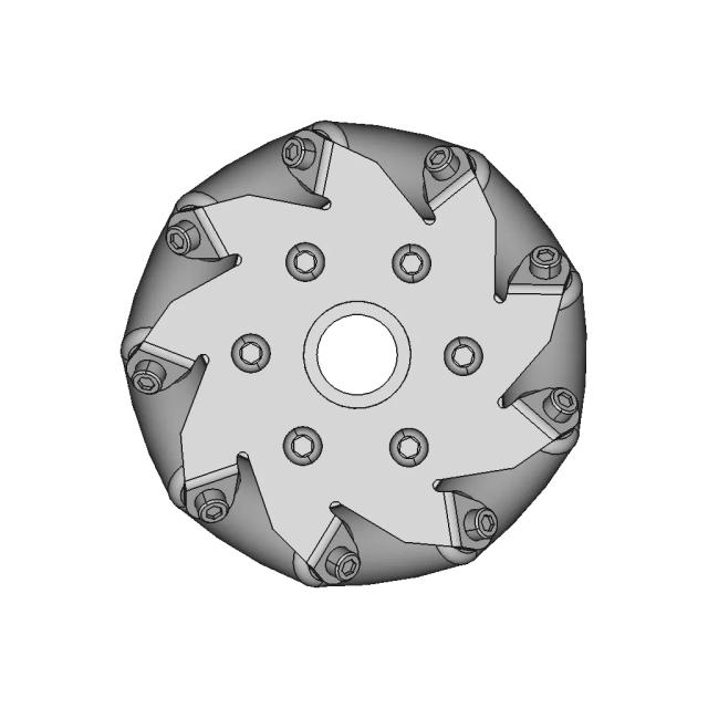 Right Side Wheel with 100mm Diameter and 18mm Shaft
