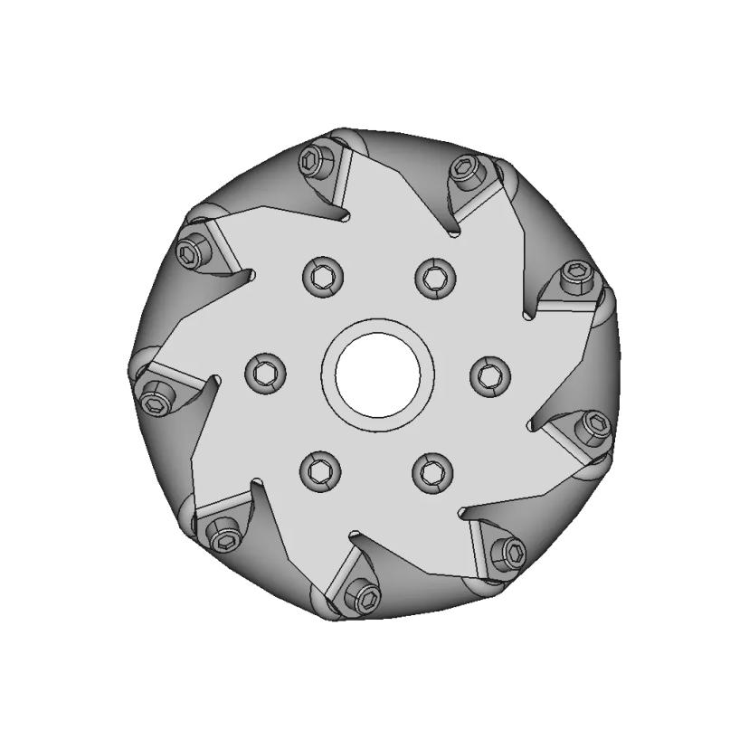Right Side Wheel with 100mm Diameter and 18mm Shaft