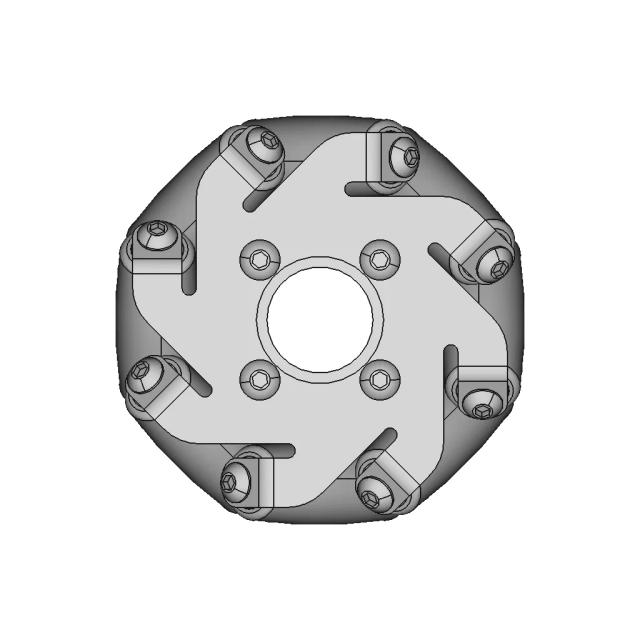 Left Wheel with 60mm Diameter and 15mm Shaft