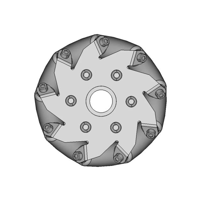 Left Wheel with 100mm Diameter and 18mm Shaft