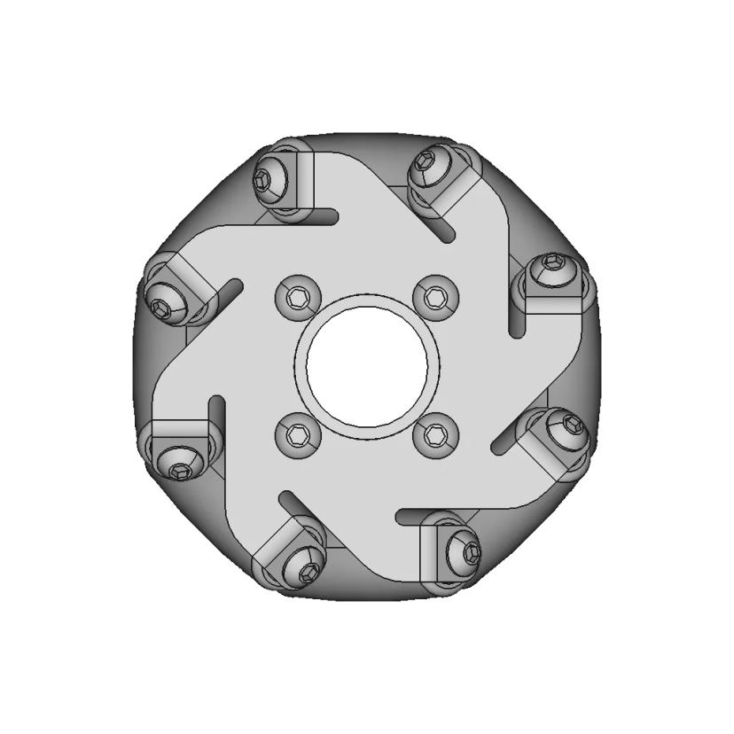 Right Side Wheel with 60mm Diameter and 15mm Shaft
