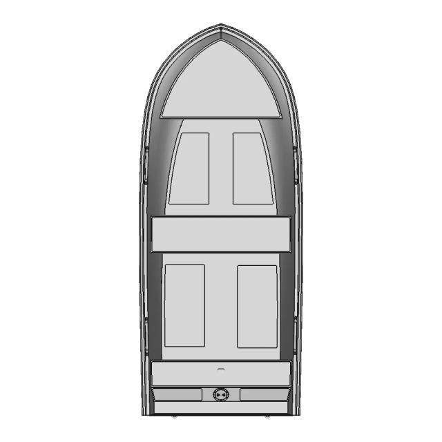 Compact Aluminum Tender Boat CAD Model