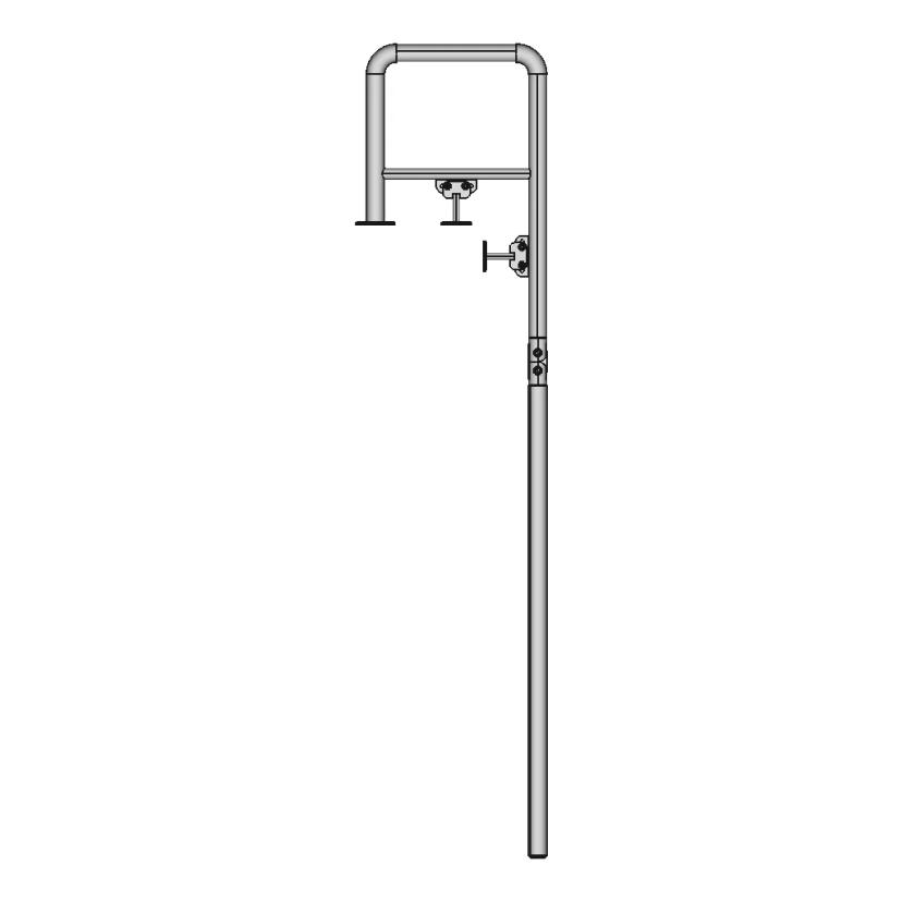 Industrial Staircase Design with Secure Fastening Features