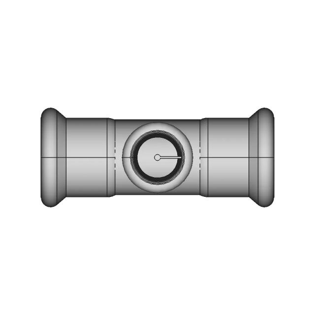 Parametric Geberit Reduced T-Piece CuNiFe Fitting