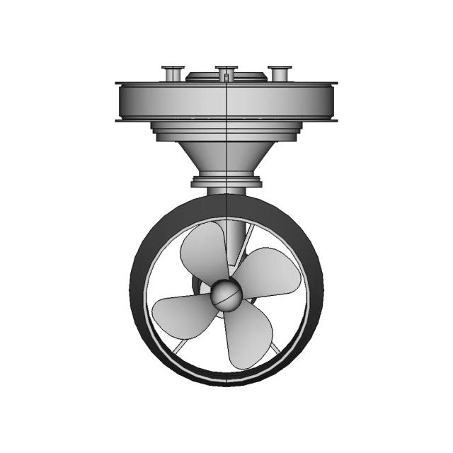 Azipod Propulsion System CAD Model for Engineering Projects