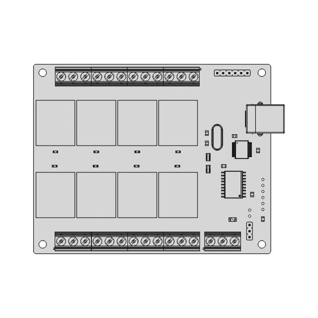 Numato Labs 8-Channel 12V/24V SPDT Relay Module with USB Interface