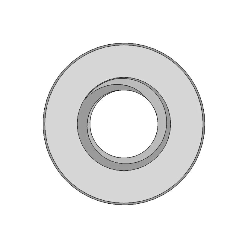 Zinc-Plated Steel Press-Fit Nut with 1/4-20 Threads for Sheet Metal