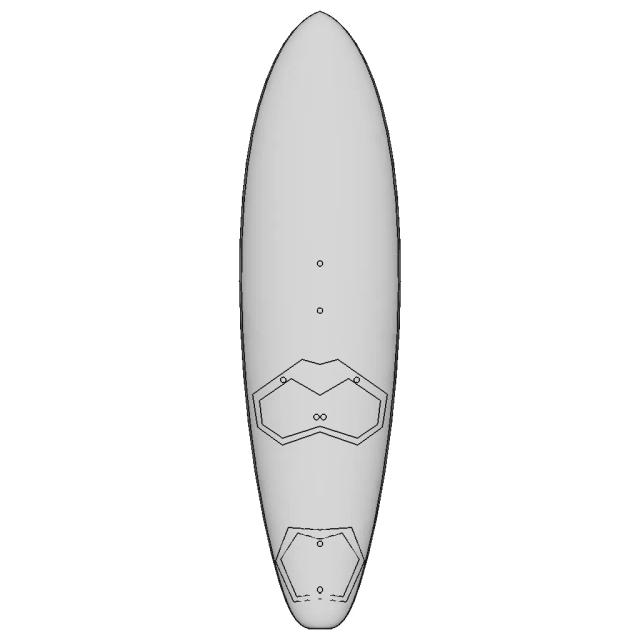 Professional Windsurf Board CAD Model for Engineering and Design