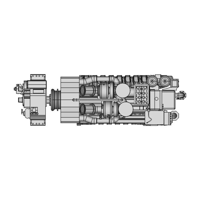 MTU 4500 Marine Engine CAD Model