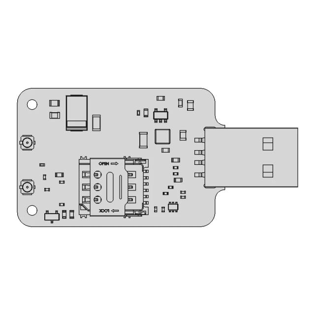 SIM7000 Series USB Dongle Component Layout