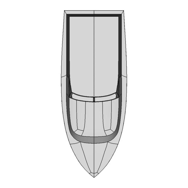 Sitka Spruce 18ft Motorboat 3D Model