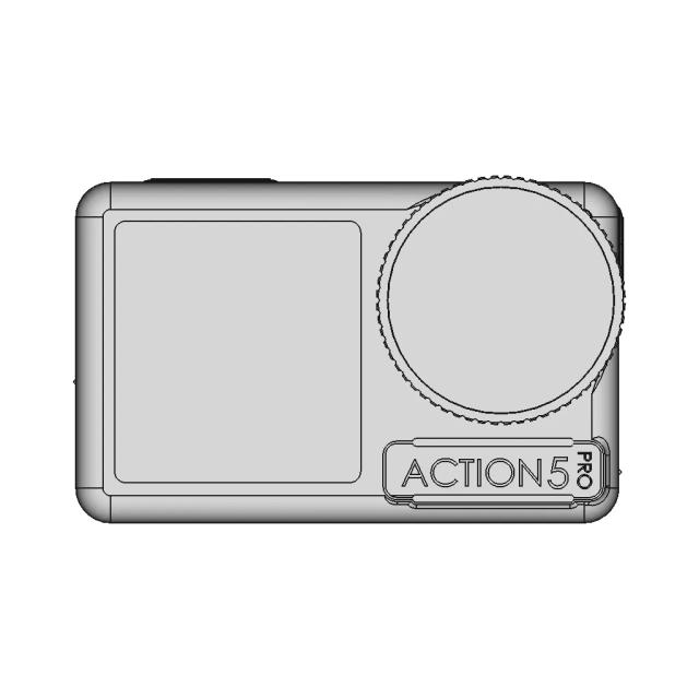 3D Model of DJI Osmo Action 5 Pro Camera for Engineering Projects