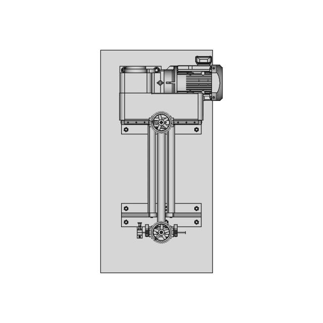 Industrial Roller Assembly with Fixed Lower Rollers and Free Rotating Top Roller