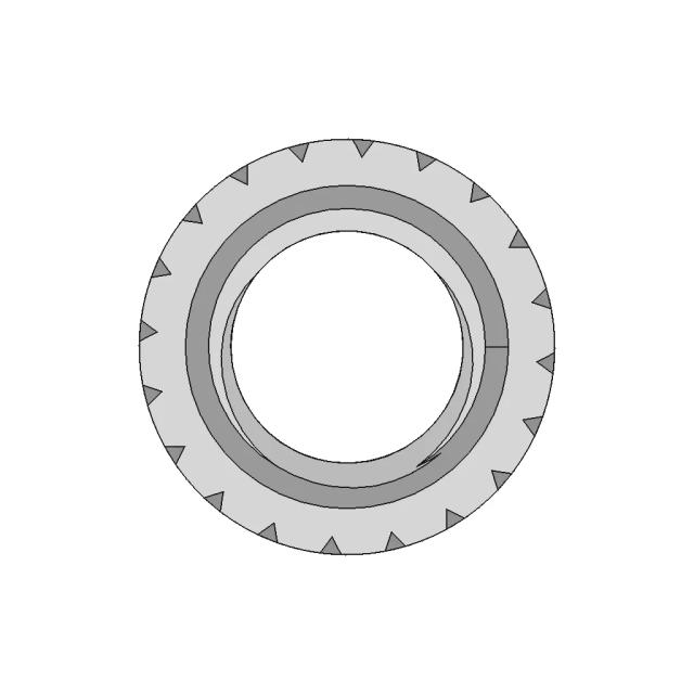 3D Model of M6x9x8mm Heatset Insert for Engineering Reference
