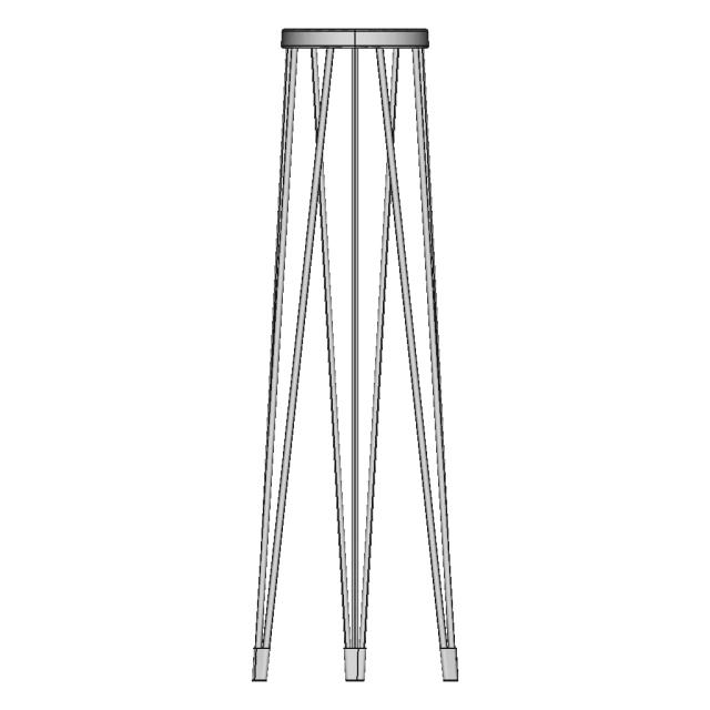 Modern 3D-Printed Plant Stand with Wooden Elements