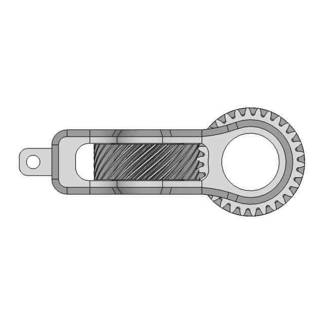 Dual Bevel Gear Fidget Spinner Keychain for Stress Relief