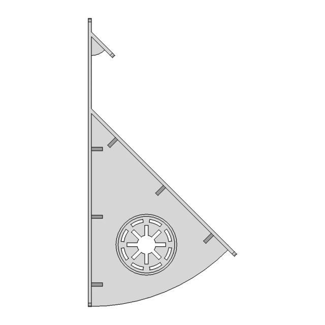 Adjustable Wall Mount for Displaying Lego Dropship Sets