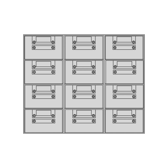 Organix Modular Storage Box with 12 Drawers for Wall Mounting