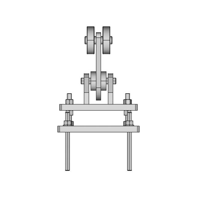 Horizontal Guide Assembly 3D CAD Model for Industrial Automation