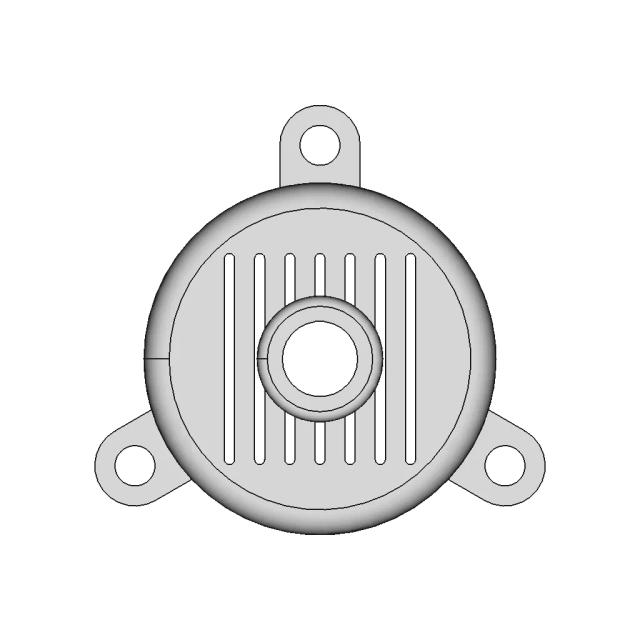 Motor Cover Solid Model for Engineering Applications