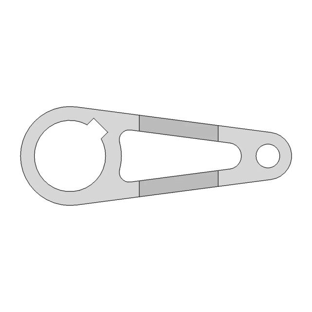 Durable Plain Carbon Steel Component with Boss and Cut Extrude Features