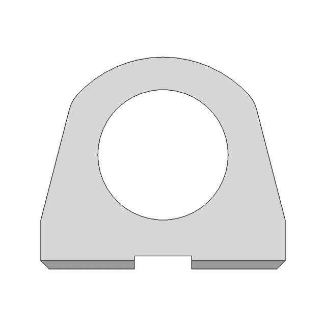 1-Inch Metal Sheet Eye Plate for Mechanical Applications