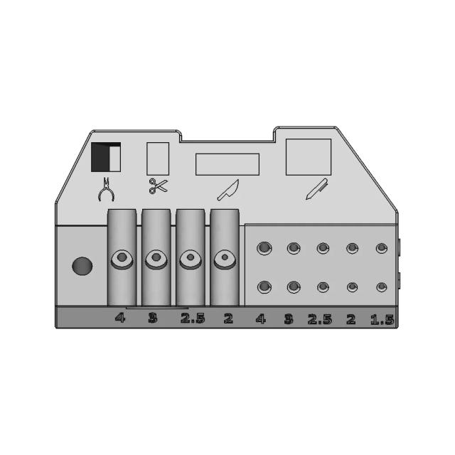 Multi-Tool Organizer with Labeled Slots for Hand Tools and Drivers