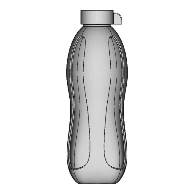Water Bottle CAD Model for Industrial Design