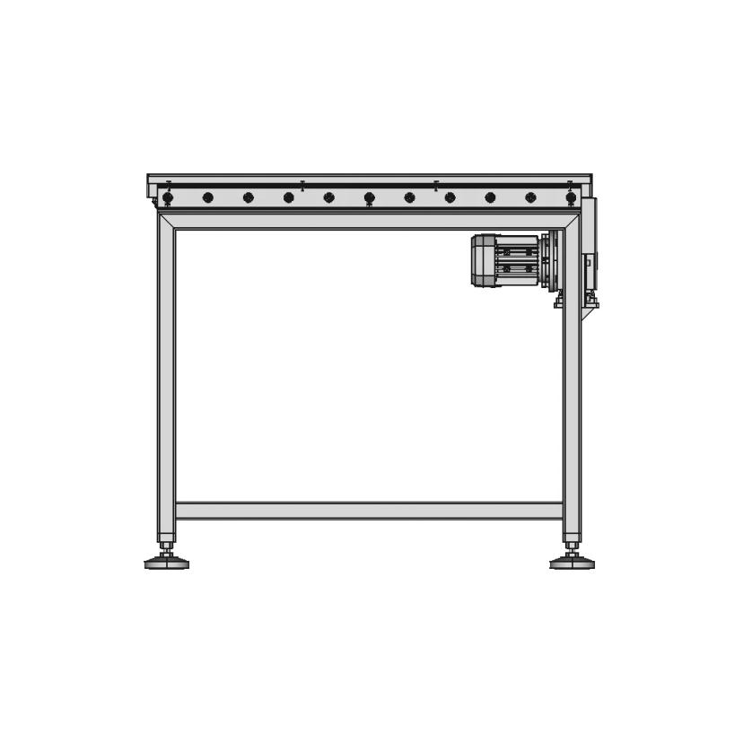 Powered Roller Conveyor Industrial CAD Model for Automation Systems
