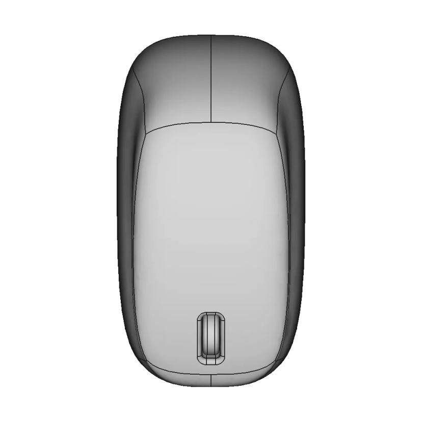 Ergonomic Computer Mouse CAD Model with Sleek Design