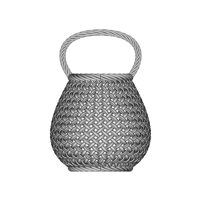 Hand Basket with Unique Color and Design Features